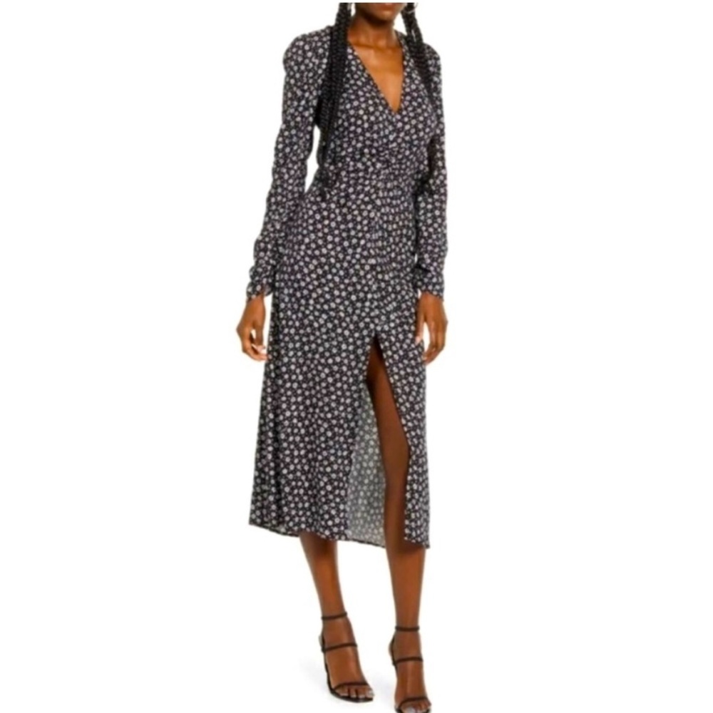 AFRM maxi dress with long sleeves.